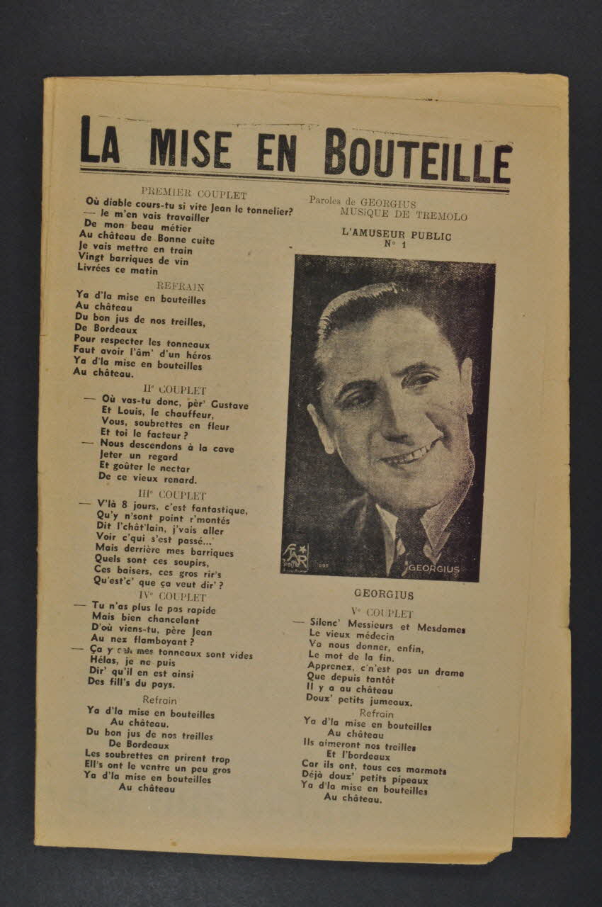 chanson petit format 1966.189.82 Photo Mucem