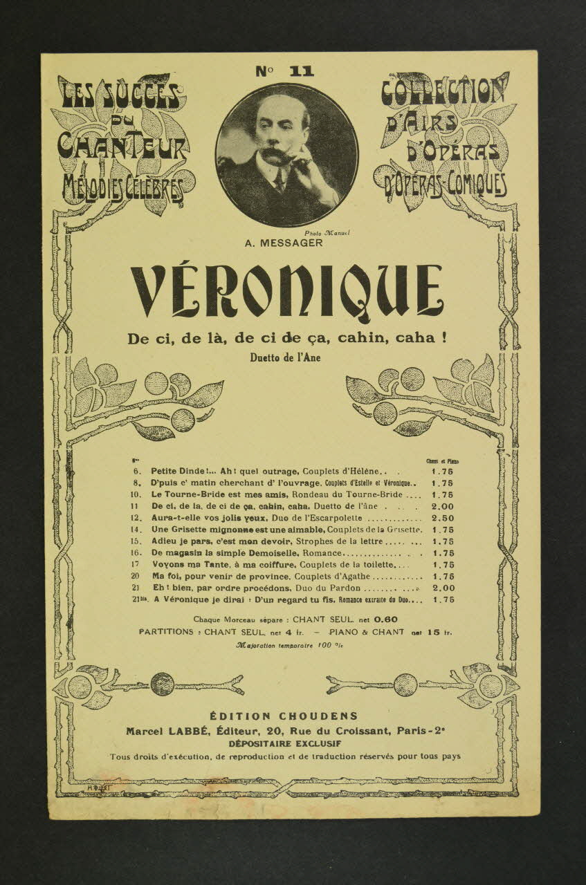 chanson petit format 1965.175.123 Photo Mucem