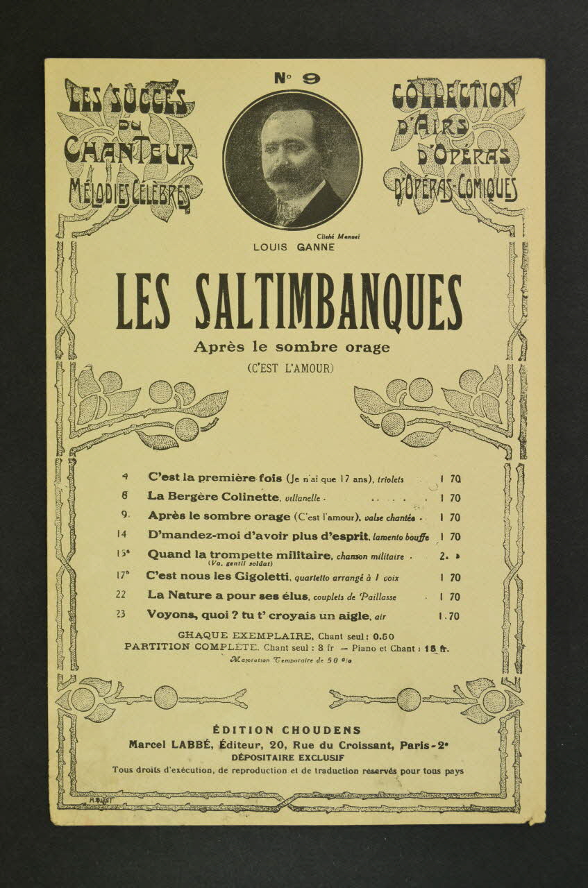 chanson petit format 1965.175.124 Photo Mucem