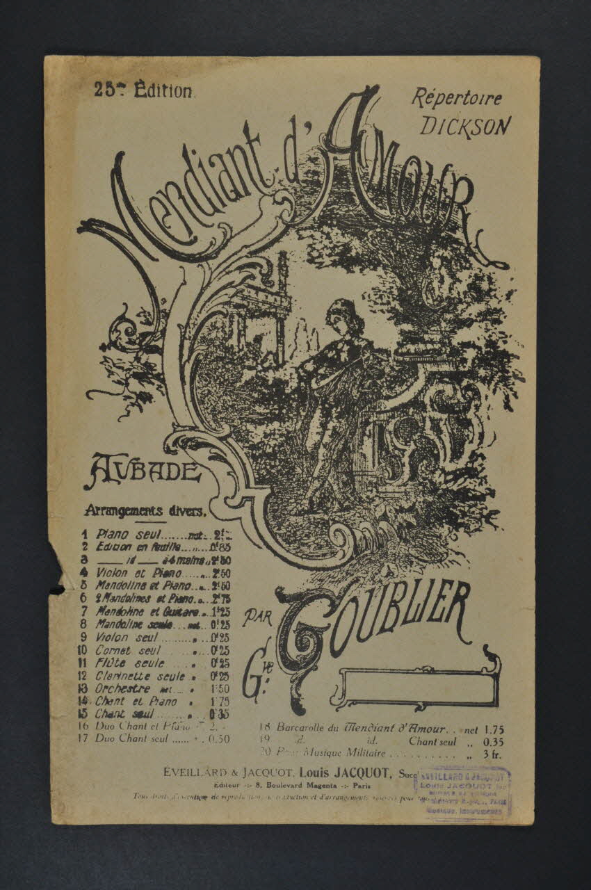 chanson petit format 1965.175.127 Photo Mucem