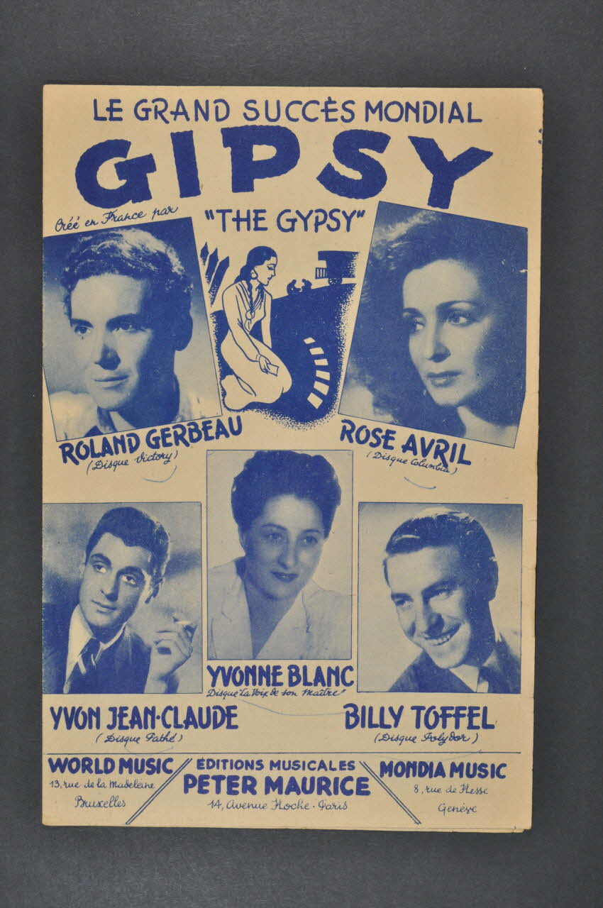 Marc Lanjean ; Billy Reid ; Peter Maurice chanson petit format Île-de-France, France 1945 1966.189.87 Photo Mucem