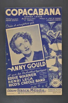 Alberto Ribeiro ; Joao de Barro ; Henri Coutet ; Anny Gould ; France-Mélodie chanson petit format Île-de-France, France 1944 1966.189.90 Photo Mucem