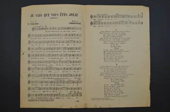 Henri Poupon ; Henri Christiné ; Jean Flor ; Georges Vorelli ; Henri Leoni chanson petit format Île-de-France, France 1912 1965.175.21 Photo Mucem