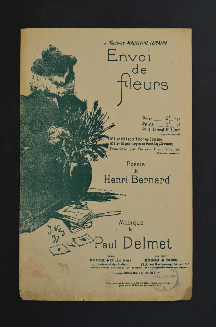 Henri Bernard ; Paul Delmet ; Enoch & Cie chanson petit format Île-de-France, France 1898 1965.175.25 Photo Mucem
