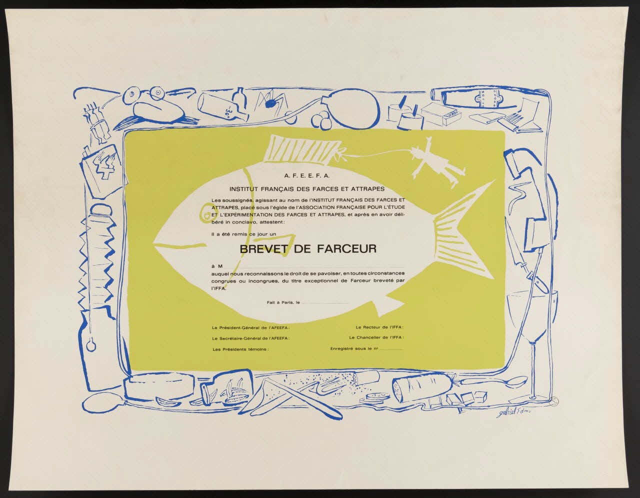 estampe BREVET DE FARCEUR 1967.108.32 Photo