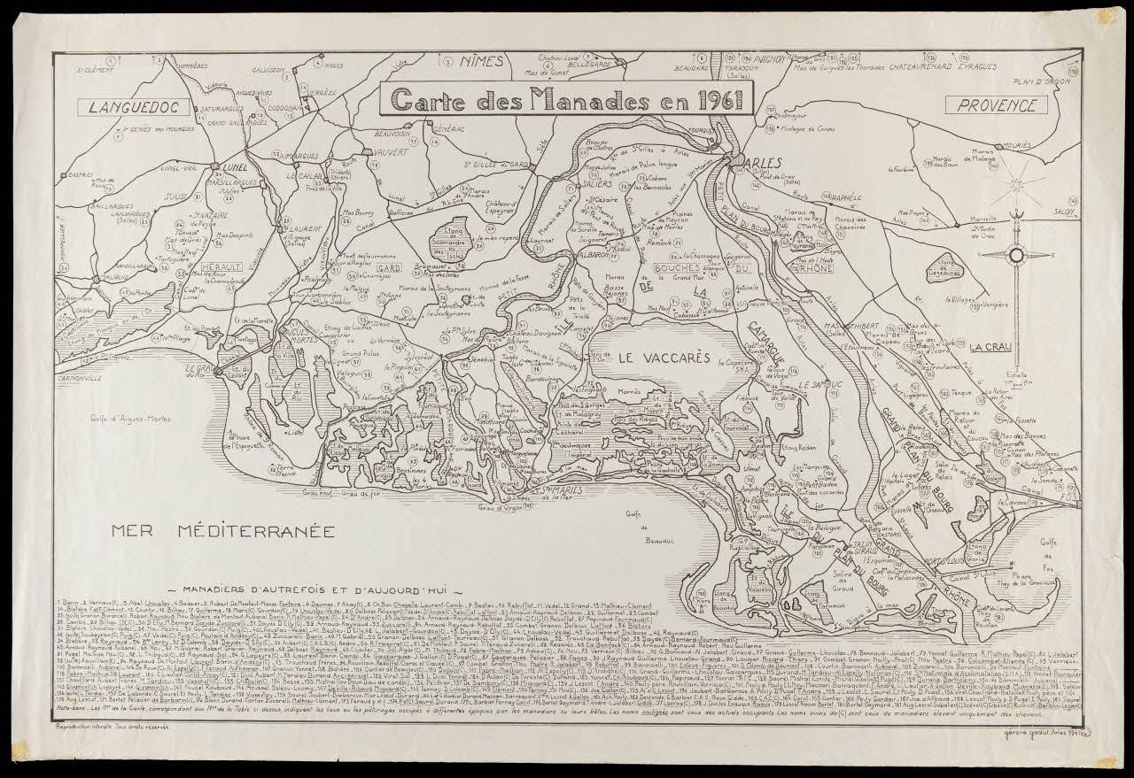 estampe Carte des Manades en 1961 1967.108.39 Photo