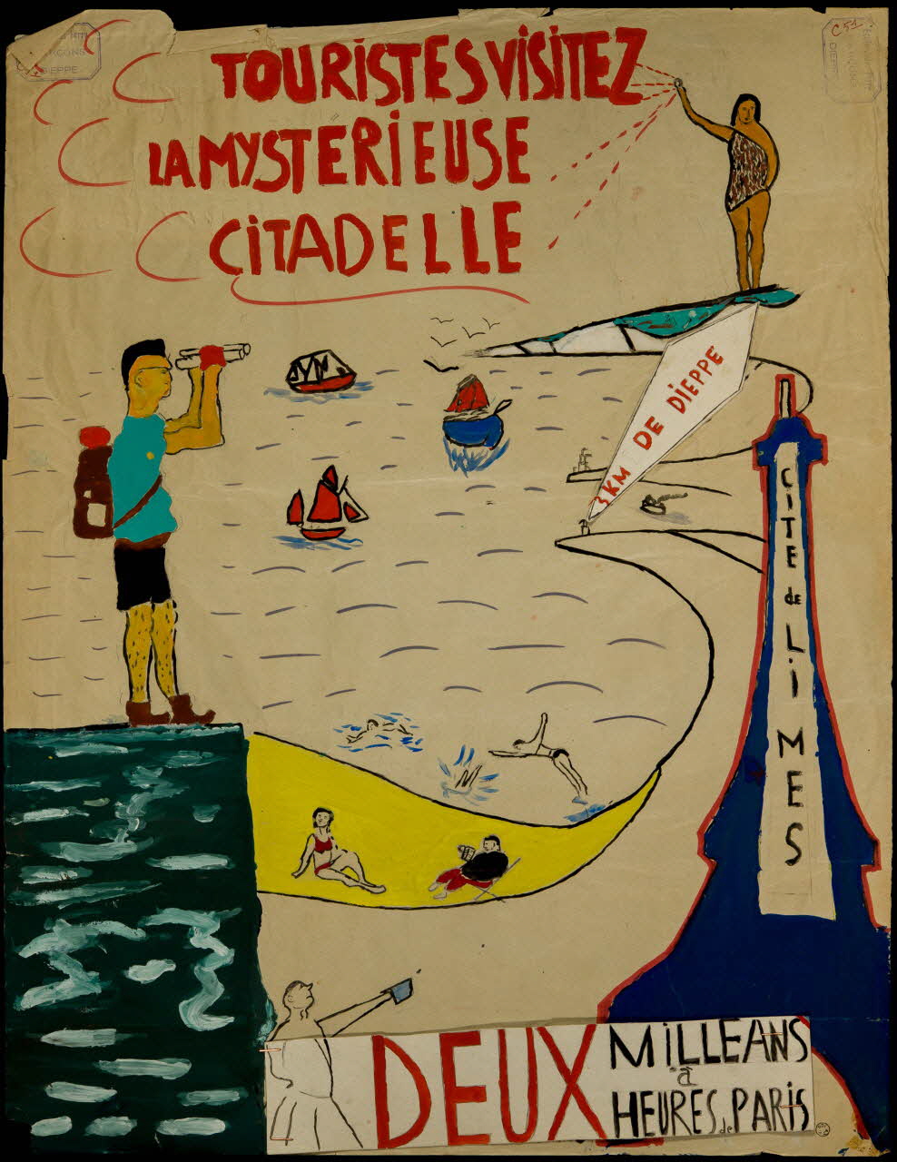 enfant dessin TOURISTES VISITEZ  LA MYSTERIEUSE  CITADELLE 1963 1967.108.42 Photo