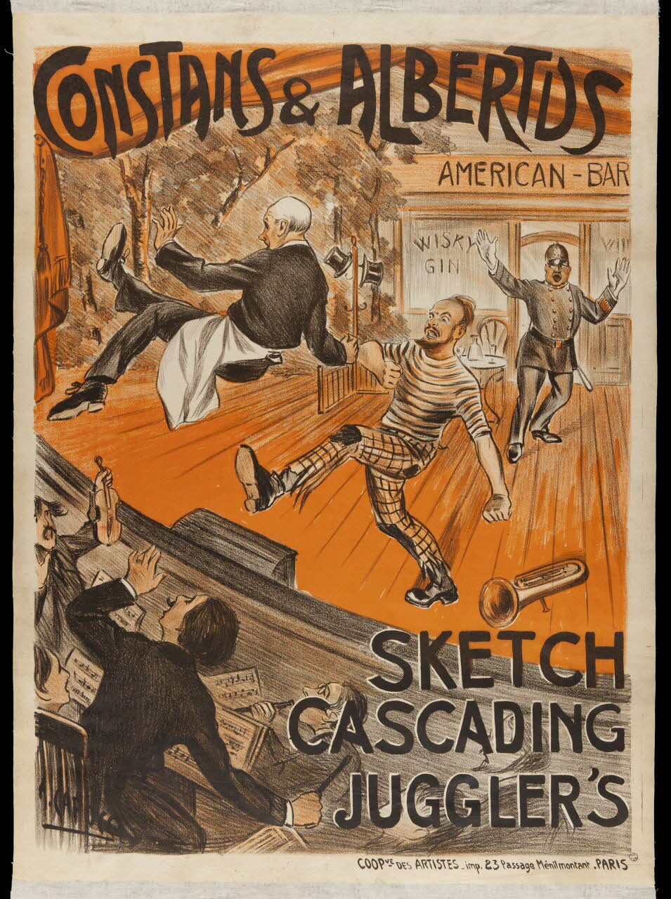affiche CONSTANTS & ALBERTUS  SKETCH  CASCADING  JUGLER'S 1967.115.302 Photo