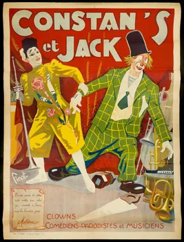 affiche CONSTAN'S  et JACK  CLOWNS  COMÉDIENS-PARODISTES et MUSICIENS 1967.115.342.2 Photo