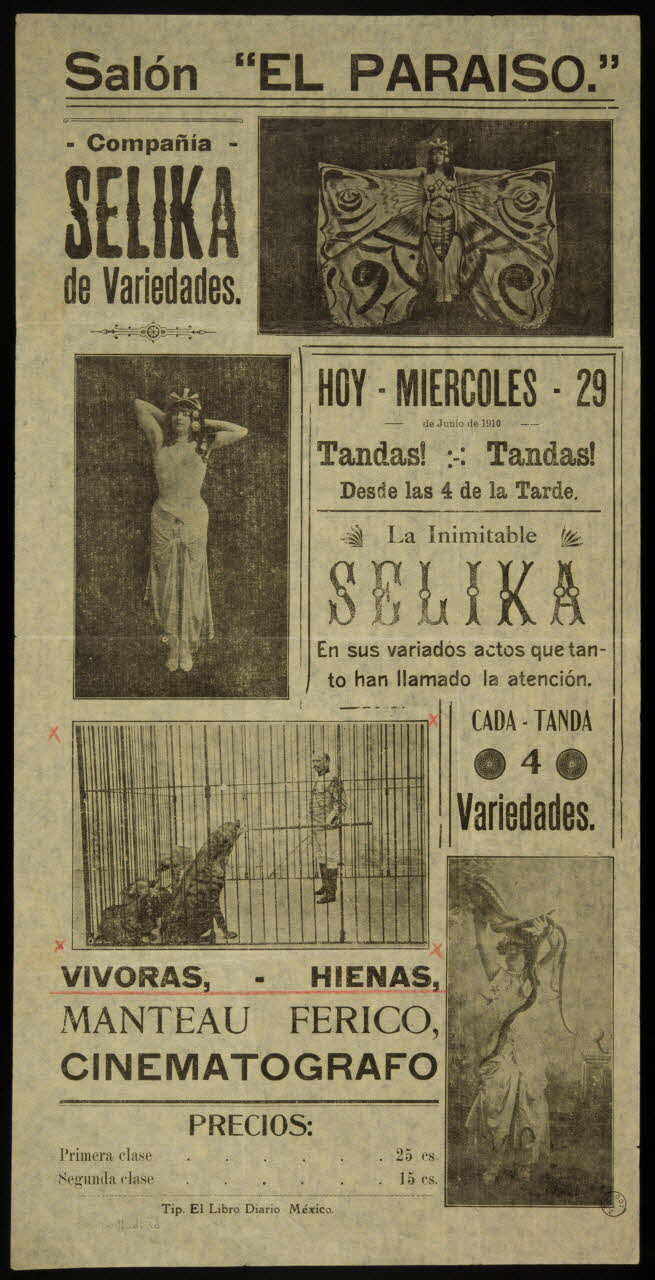 affiche Salon "EL PARAISO"  - Compania -  SELIKA  de Variedades. 1967.116.1000 Photo