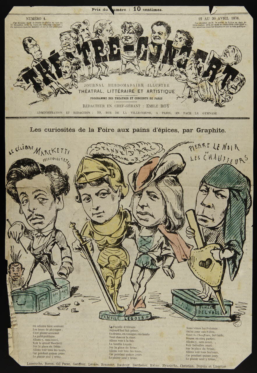 estampe THEATRE-CONCERT  Les curiosités de la foire aux pains d'épices, par Graphite. 1967.116.1008 Photo