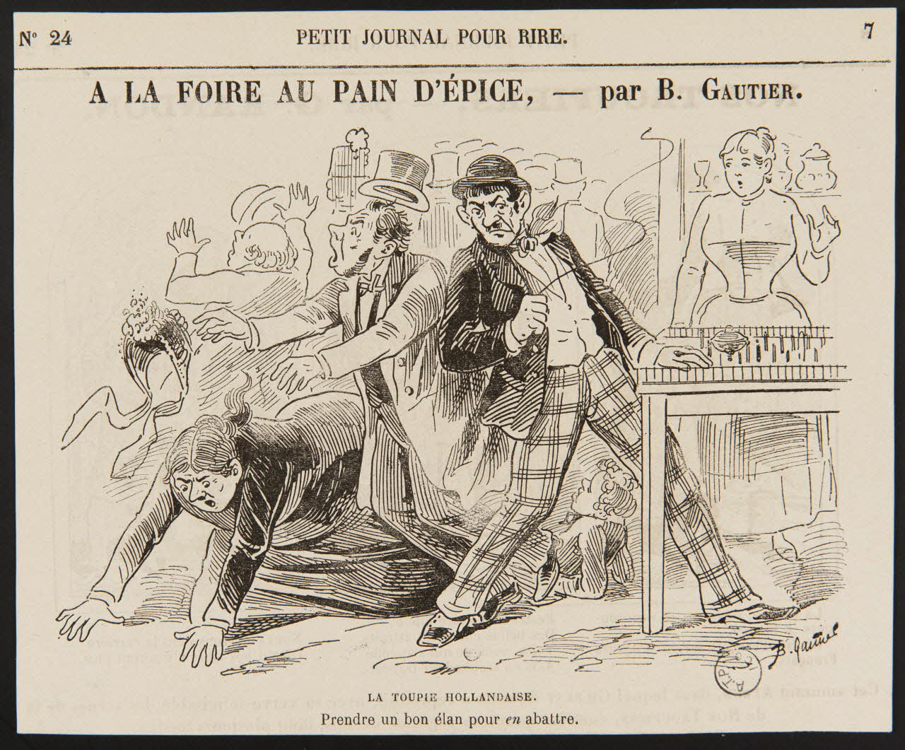 estampe A LA FOIRE AU PAIN D'EPICE,  LA TOUPIE HOLLANDAISE. 1967.116.1011 Photo