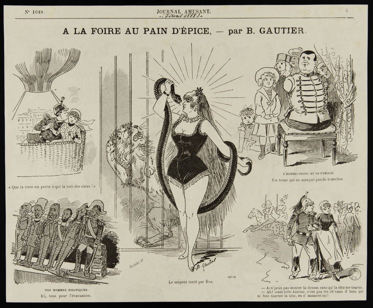 estampe JOURNAL AMUSANT.  A LA FOIRE AU PAIN D'EPICE 1967.116.1016 Photo