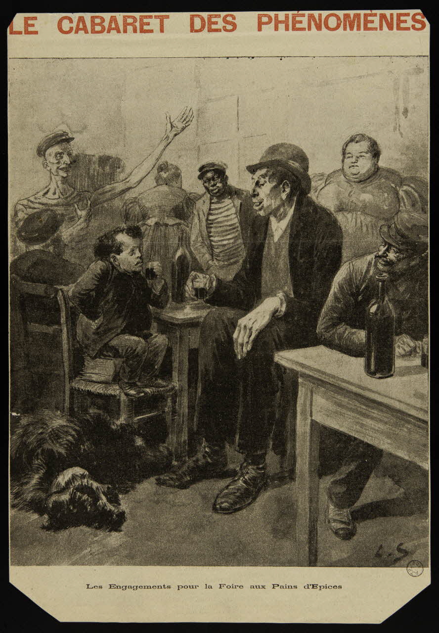 estampe LE CABARET DES PHENOMENES  Les Engagements pour la Foire aux Pains d'Epices 1967.116.1017 Photo