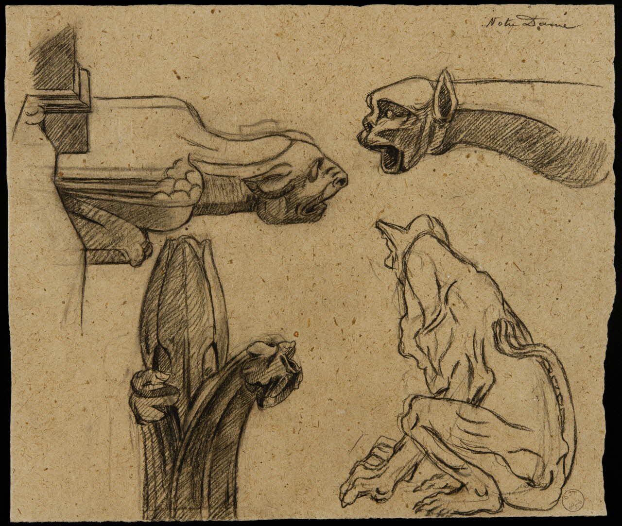 dessin Gargouilles de Notre-Dame 1967.116.103 Photo