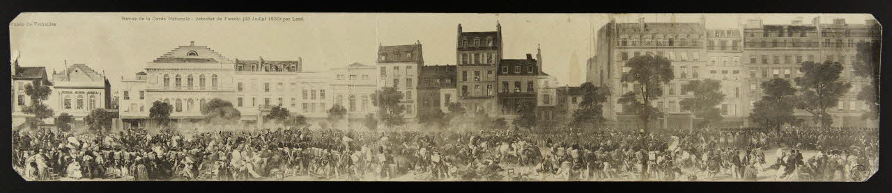 estampe Revue de la Garde Nationale. Attentat de Fieschi (28 Juillet 1835) par Lami 1967.116.1036 Photo