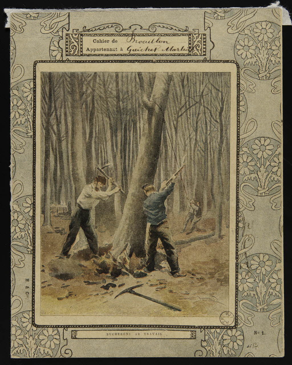 estampe BUCHERONS AU TRAVAIL. 1967.116.1060 Photo