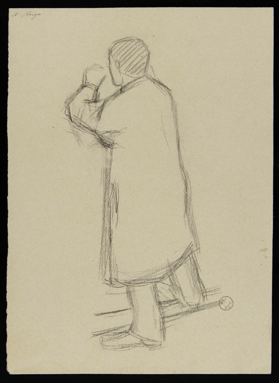 dessin Le sculpteur (?) Berga au travail 1967.116.107 Photo