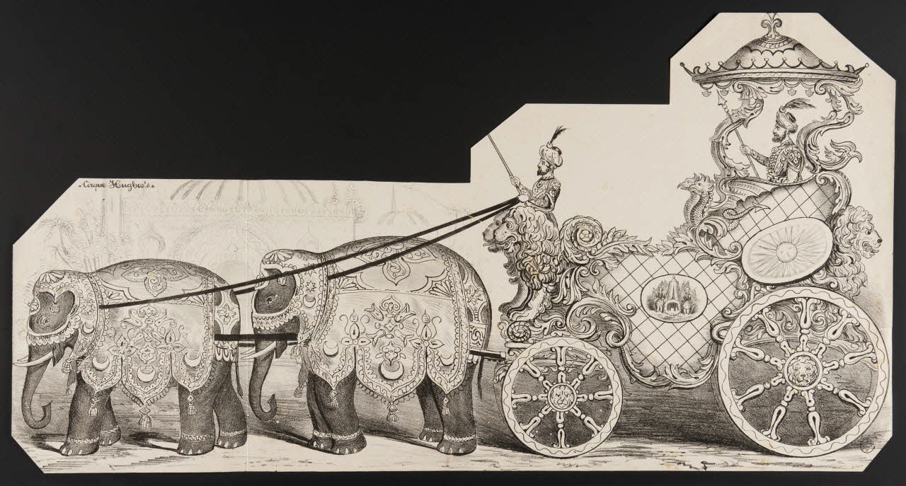 estampe Carrosse tiré par des éléphants. 1967.116.1073 Photo