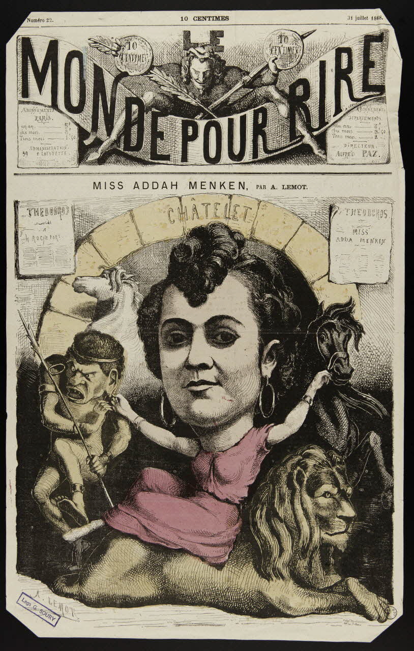estampe MONDE POUR RIRE  MISS ADDAH MENKEN. 1967.116.1075 Photo