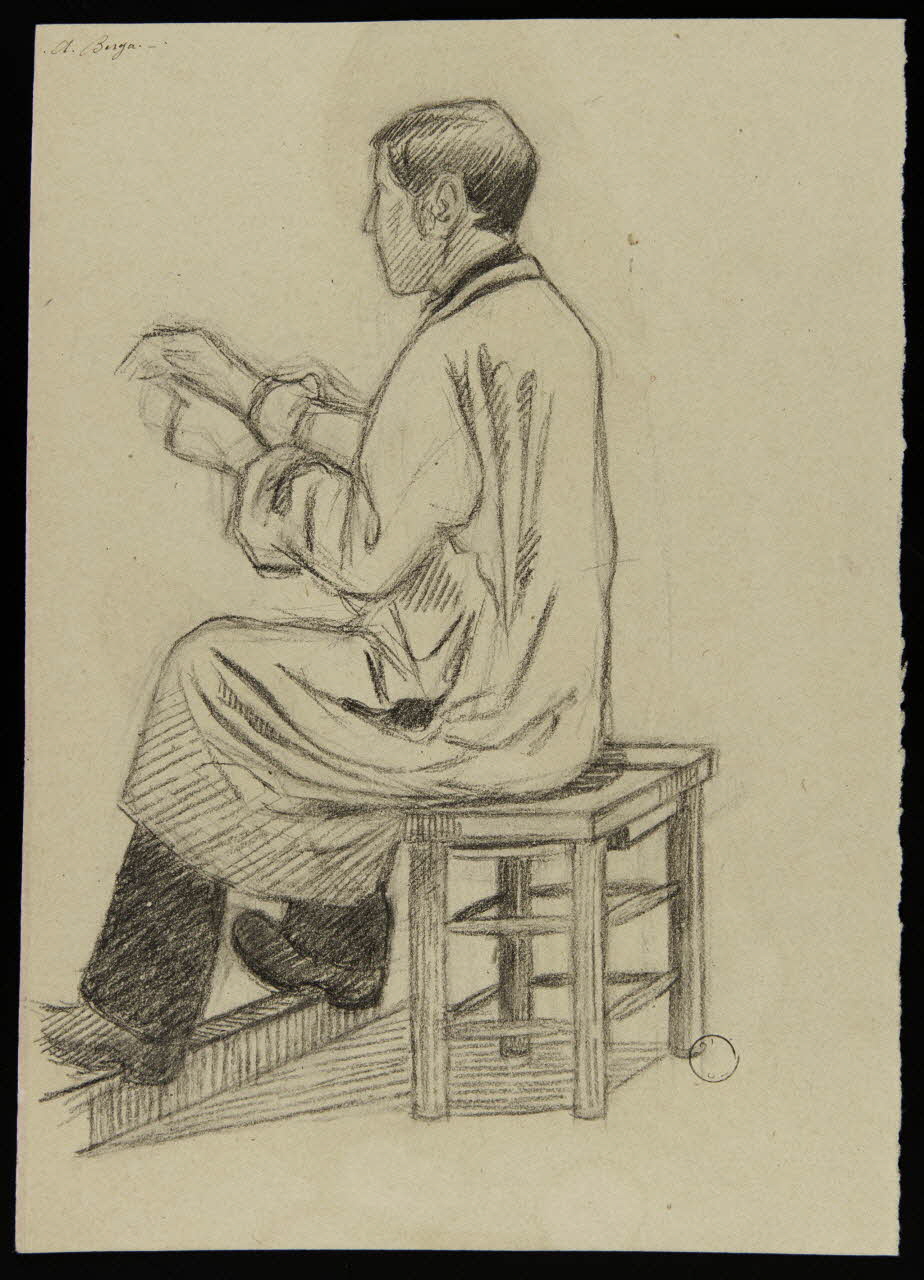 dessin Sculpteur sur un tabouret 1967.116.109 Photo