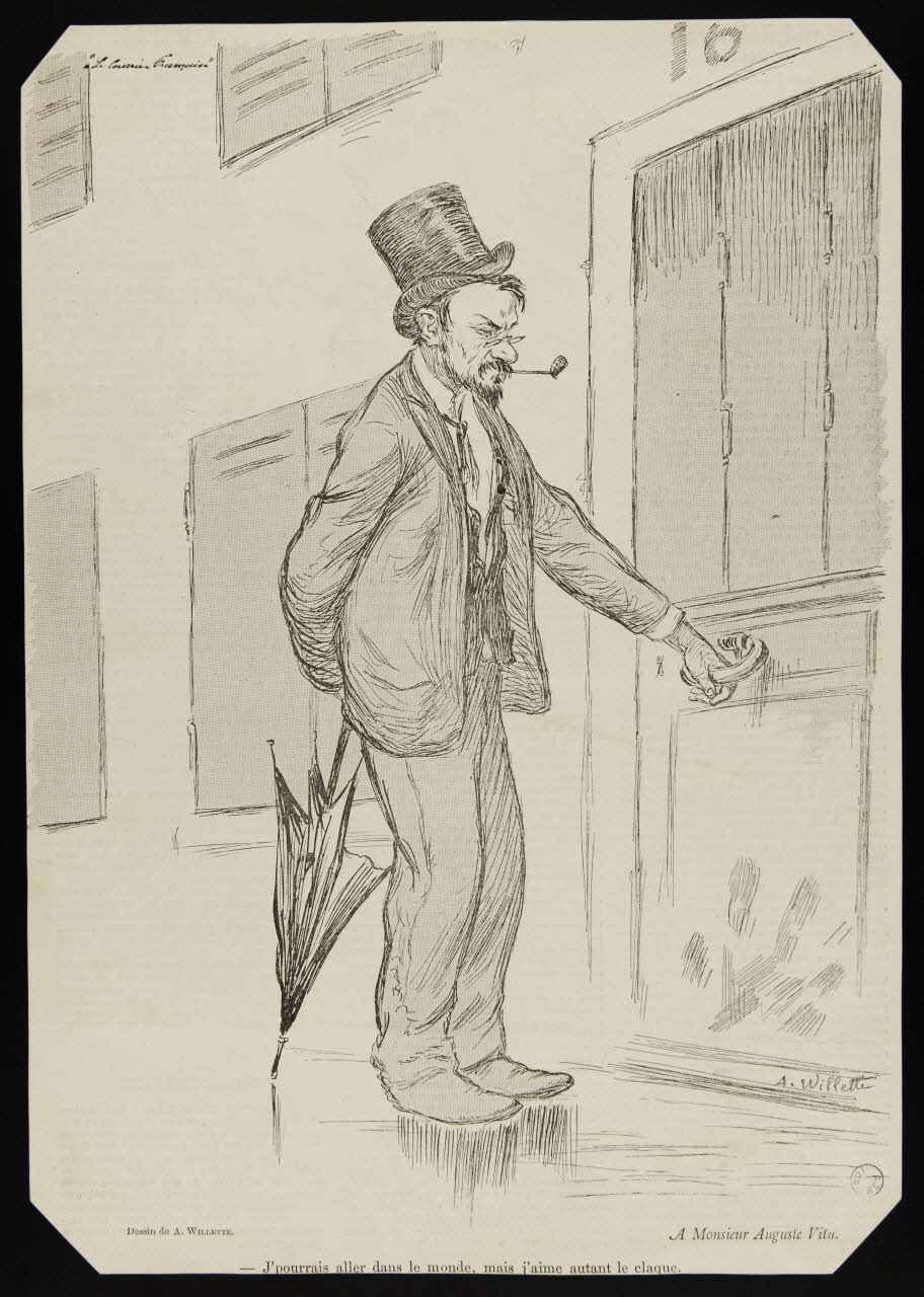estampe - J'pourrais aller dans le monde, mais j'aime autant le claque. 1967.116.123 Photo