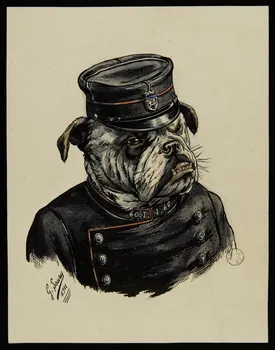 Gustave Soury dessin Bouledogue-policier France 1911 1967.116.138  Photo