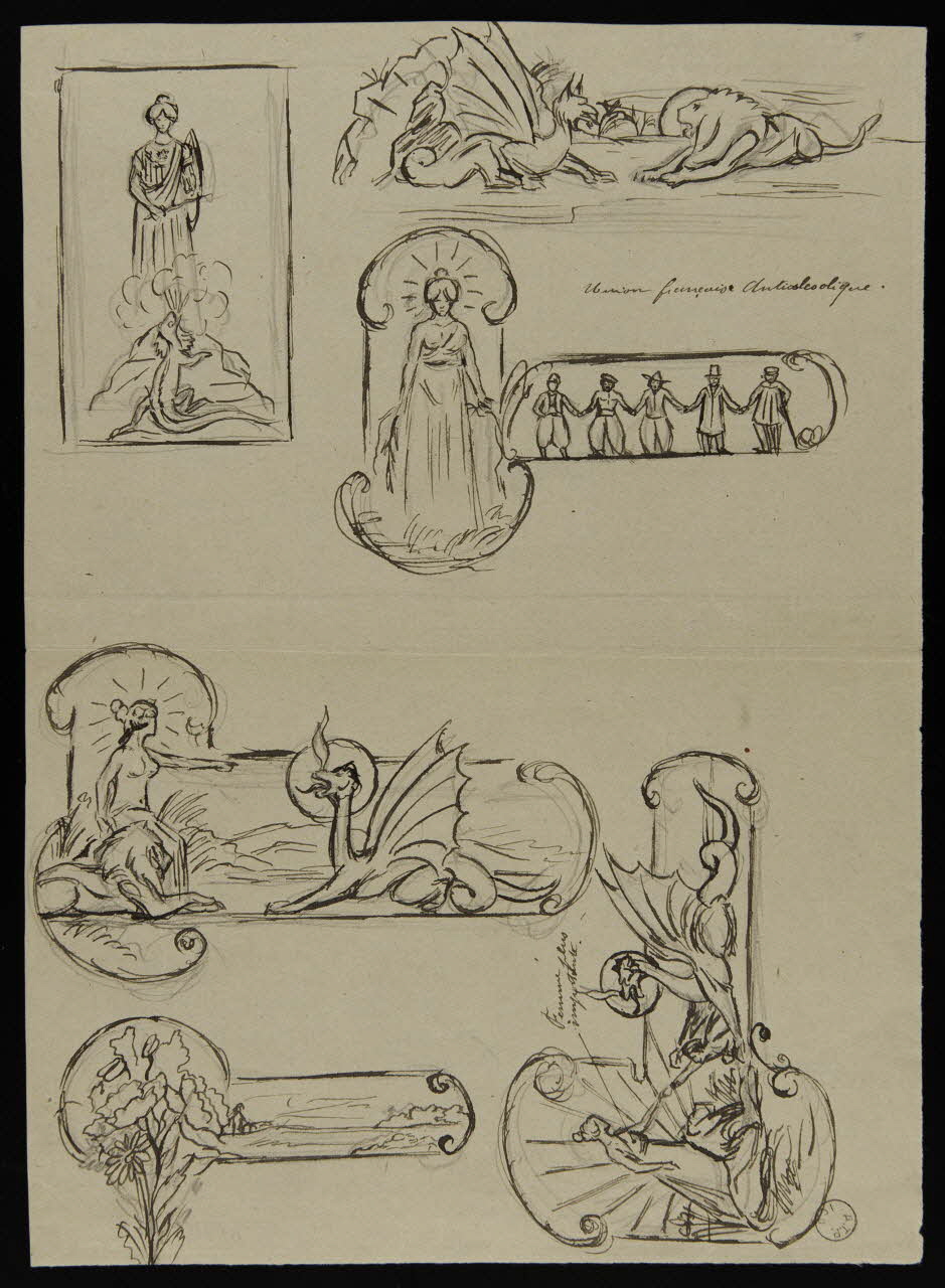 dessin Six études pour une publicité antialcoolique 1967.116.149 Photo