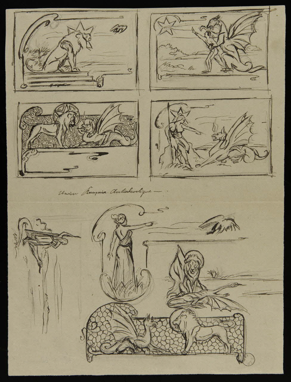 dessin Huit études pour une publicité antialcoolique 1967.116.150 Photo