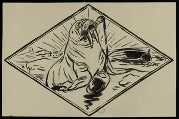 Gustave Soury dessin Morse tenant un pinceau dans la gueule 1924 1967.116.154 Photo