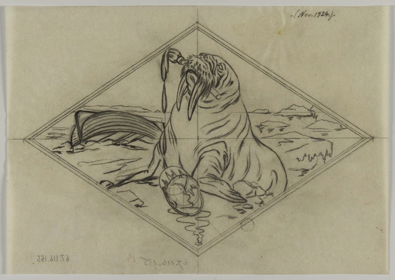 Gustave Soury dessin Morse tenant un pinceau entre ses dents 1924 1967.116.155 Photo