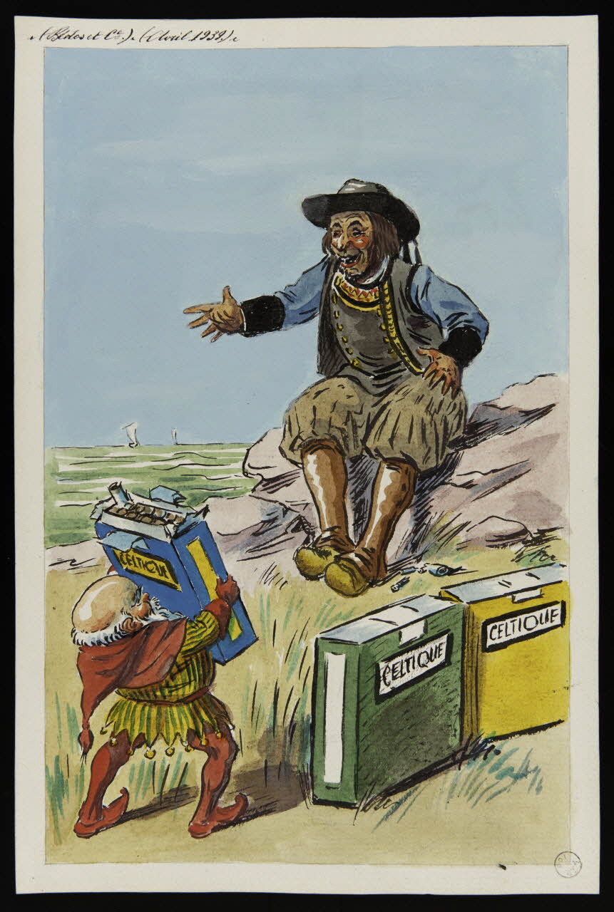 Gustave Soury dessin Projet de publicité pour les cigarettes Celtique 1939 1967.116.164 Photo