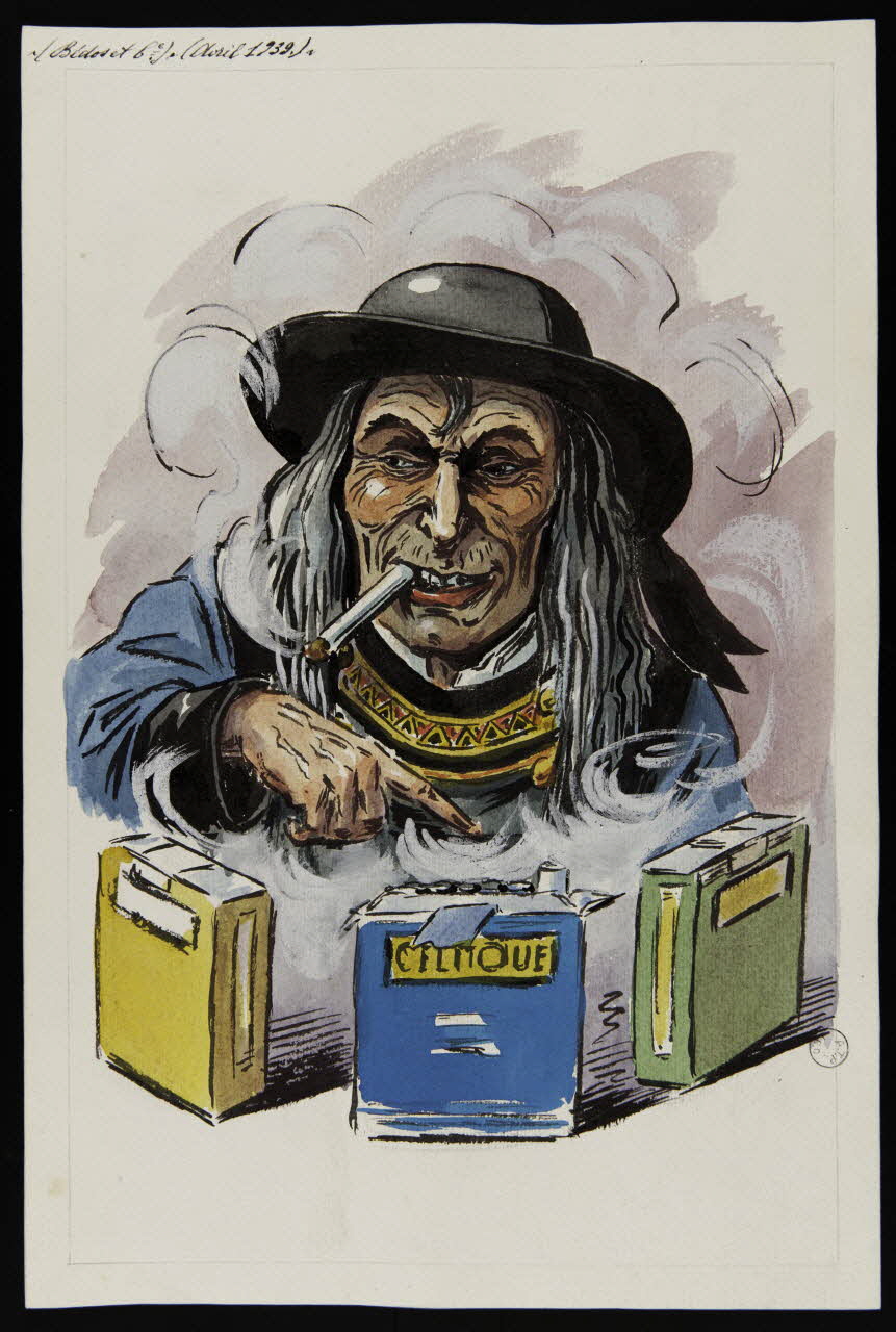 Gustave Soury dessin Projet de publicité pour les cigarettes Celtique 1939 1967.116.166 Photo