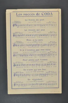 André de Badet ; Harry Bols ; Lys Gauty ; Coda S.A. chanson petit format Île-de-France, France 1935 1966.190.101  Photo Mucem