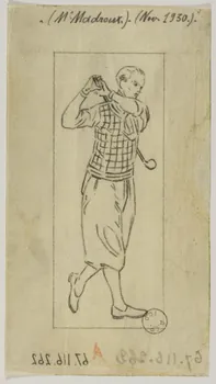 Gustave Soury dessin Golfeur : Smask 1930 1967.116.262  Photo