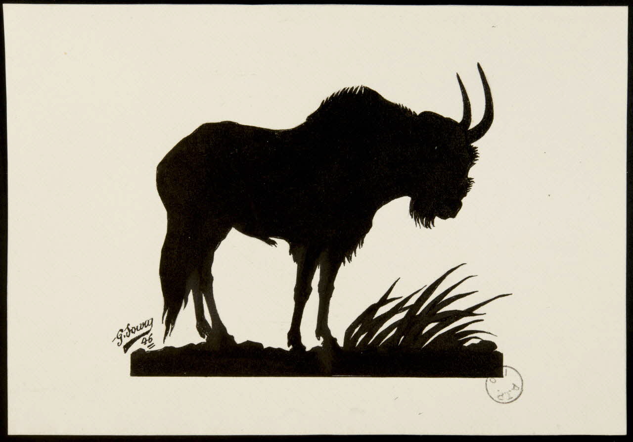 Gustave Soury dessin Silhouette de gnou 1946 1967.116.299 Photo