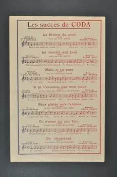 Gaston Groener ; Pierre Caudel ; André Saudemont ; Lys Gauty ; Coda S.A. chanson petit format Île-de-France, France 1934 1966.190.102 Photo Mucem