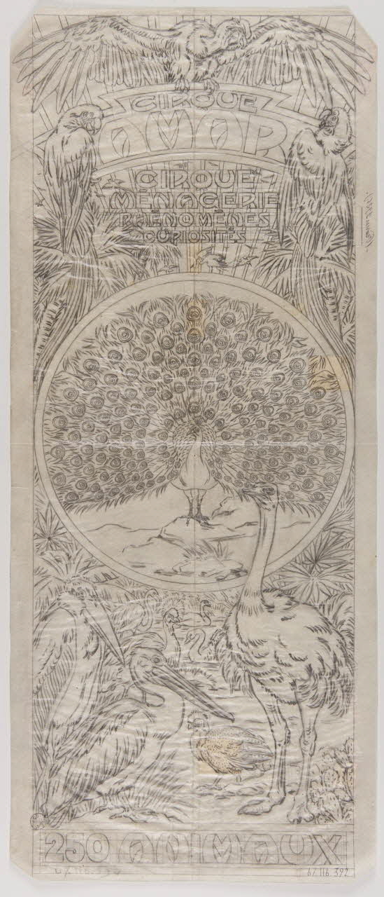 Gustave Soury dessin CIRQUE  AMAR  CIRQUE  MENAGERIE  PHENOMENES  CURIOSITES 1926 1967.116.392 Photo