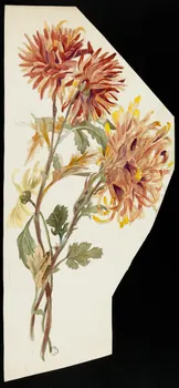 Gustave Soury dessin Branches de chrysanthèmes 1966 1967.116.40 Photo