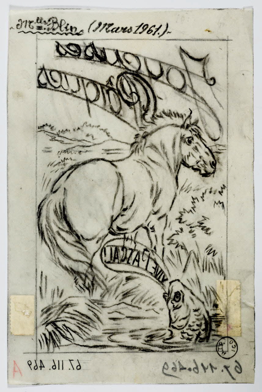 Gustave Soury dessin Mlle Blin - Joyeuses Pâques - Vive Pascal 1961 1967.116.469 Photo