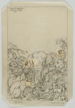 Gustave Soury dessin Projet d'affiche pour le cirque Bouglione 1935 1967.116.491 Photo
