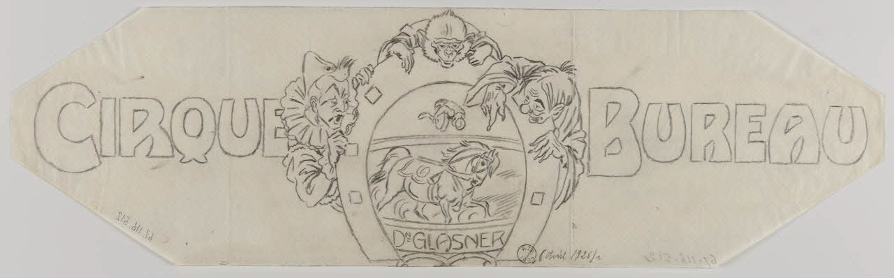 Gustave Soury dessin CIRQUE BUREAU - Dn Glasner 1926 1967.116.512 Photo