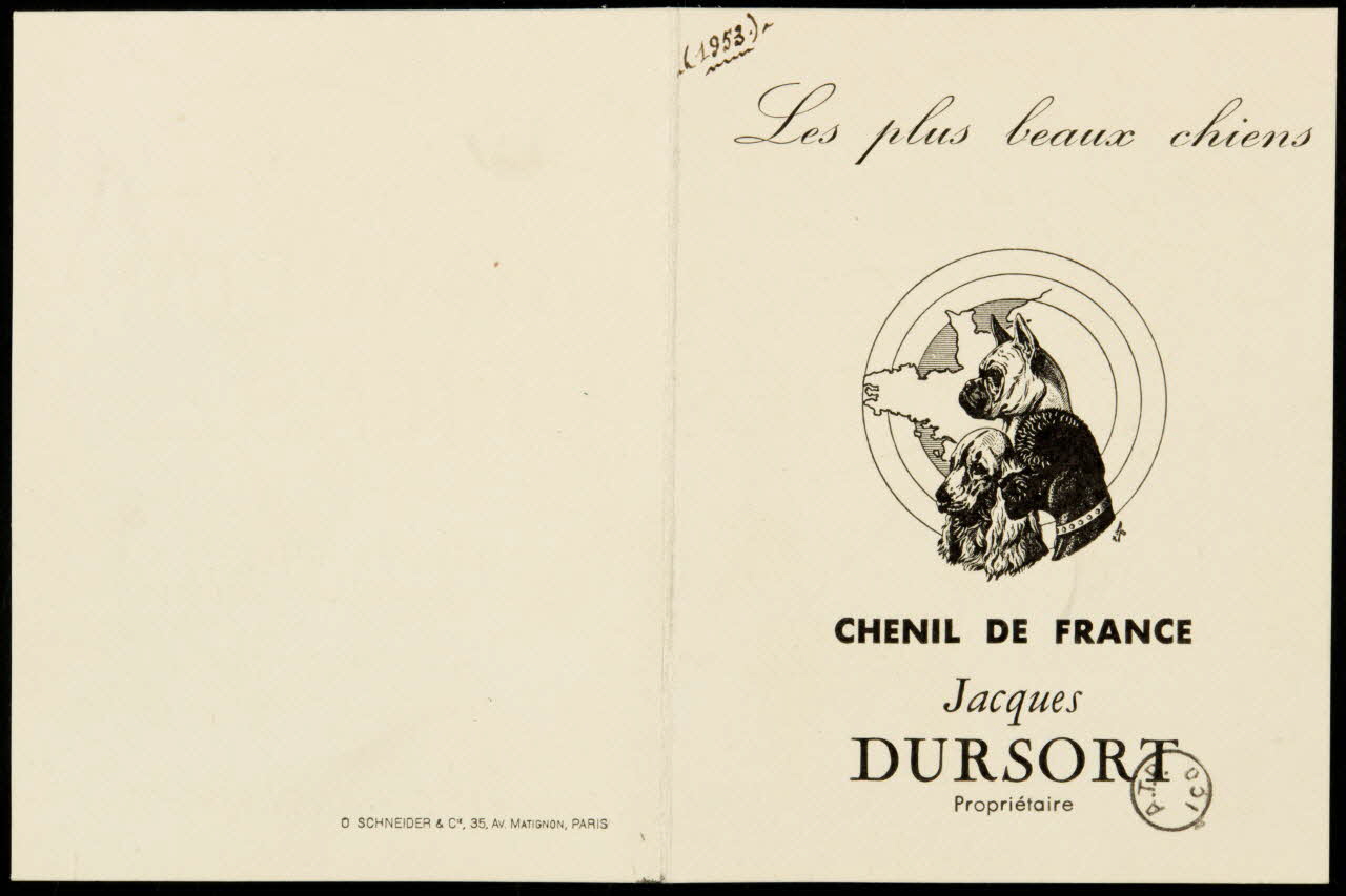 estampe CHENIL DE FRANCE  AU BONHEUR  DES CHIENS 1967.116.564 Photo