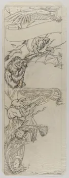 Gustave Soury dessin Projet d'affiche (?) pour un film documentaire 1930 1967.116.578 Photo