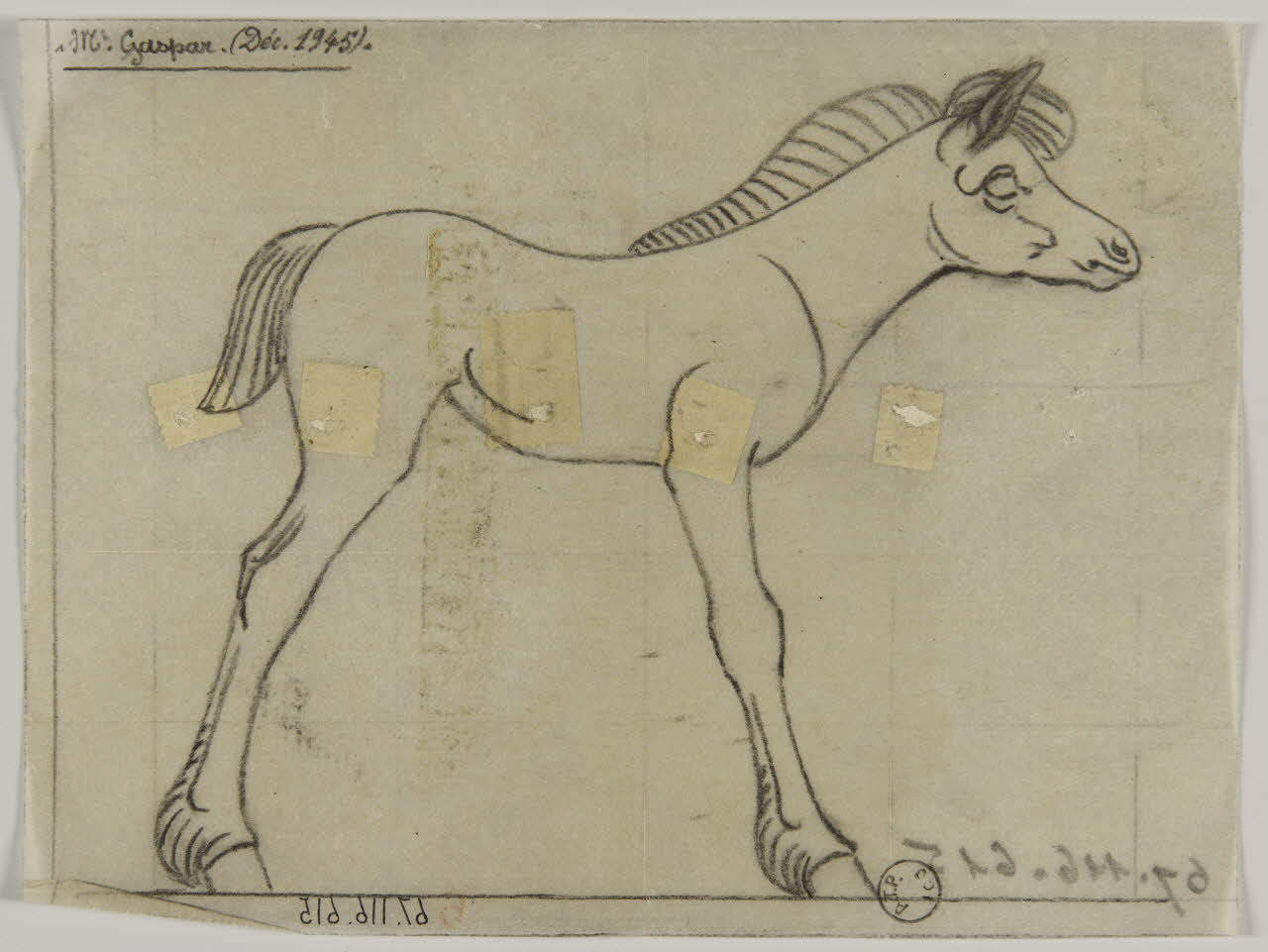 Gustave Soury dessin Poulain 1945 1967.116.615 Photo