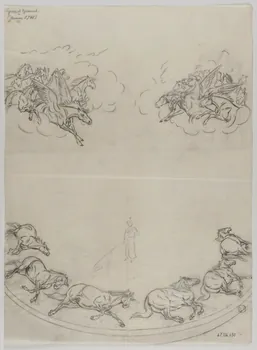Gustave Soury dessin Projet d'affiche pour un cirque 1948 1967.116.630 Photo