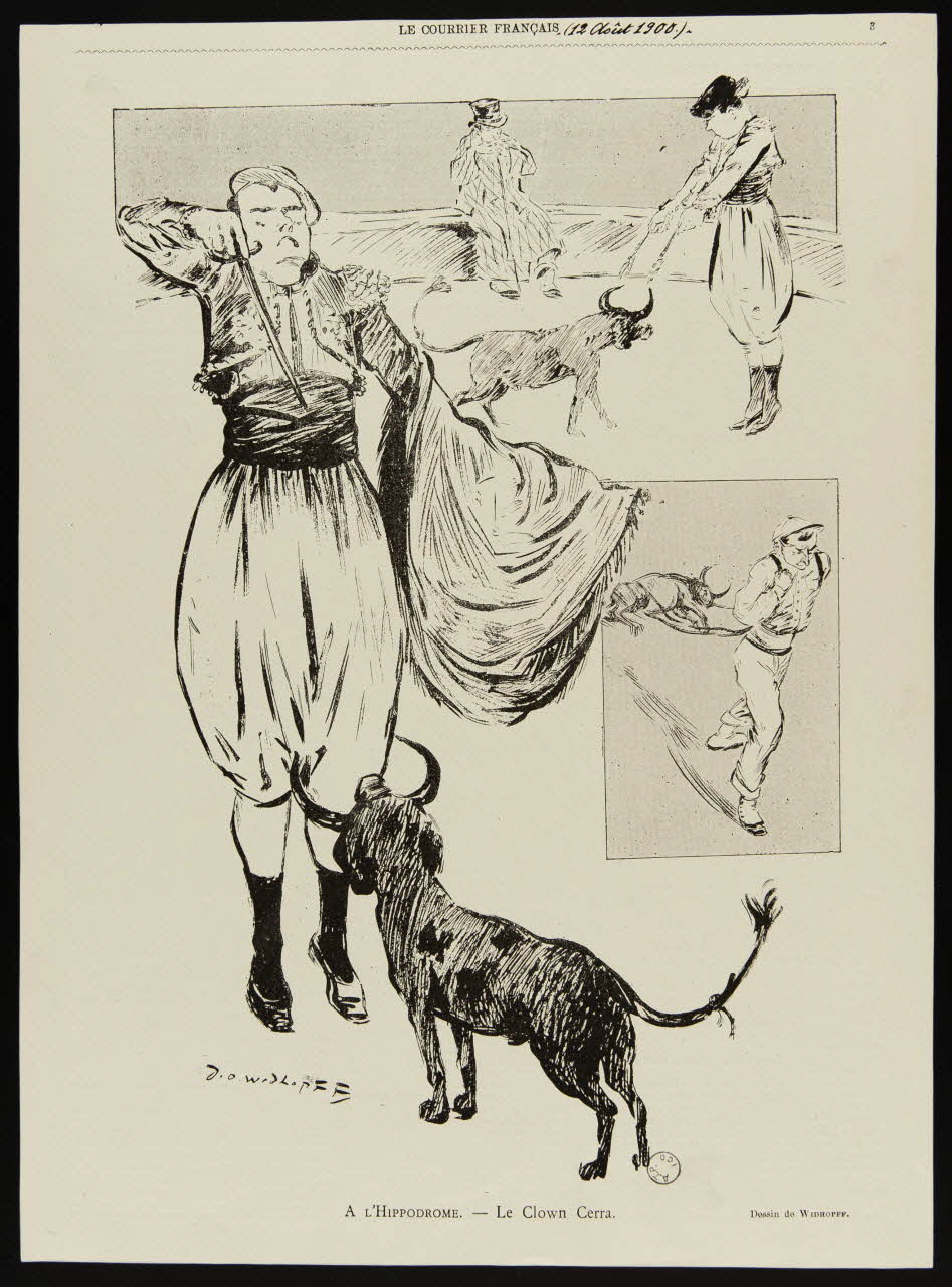 estampe LE COURRIER FRANCAIS  A L'HIPPODROME. - Le Clown Cerra. 1967.116.649 Photo
