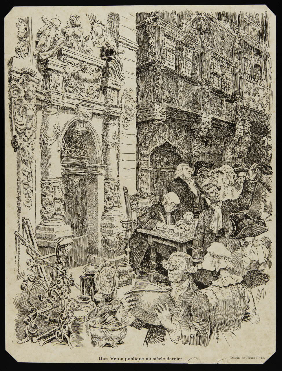 estampe Une Vente publique au siècle dernier. 1967.116.66 Photo