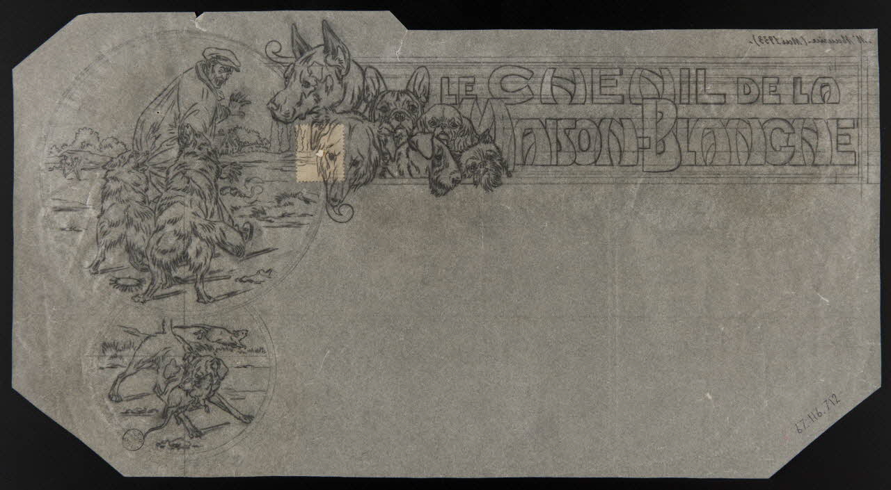 Gustave Soury dessin Publicité pour le chenil de la Maison Blanche 1933 1967.116.712 Photo