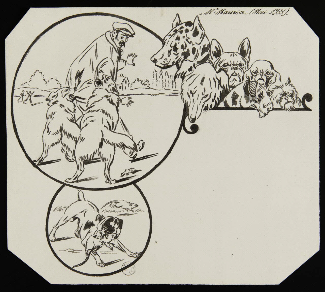 Gustave Soury dessin Publicité pour le chenil de la Maison Blanche 1933 1967.116.713 Photo